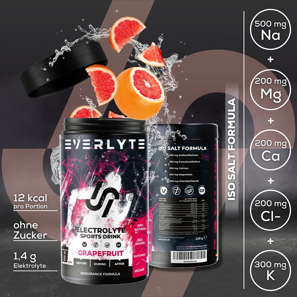 elektrolyte sportgetränk grapefruit mit iso salt formula mineralstoffe