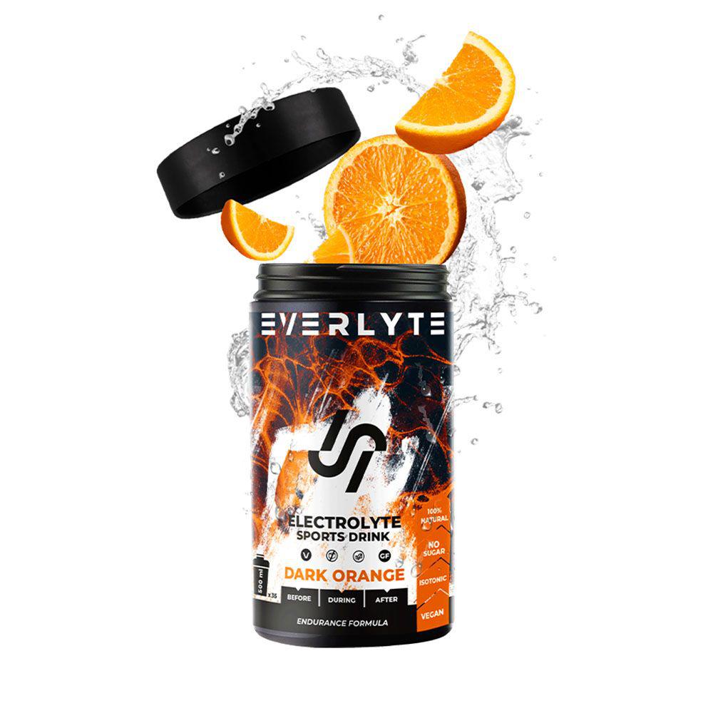 everlyte elektrolyte pulver zitrone dark orange